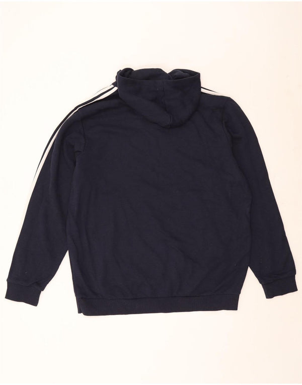 Adidas Pull à capuche pour homme 2XL en coton bleu marine