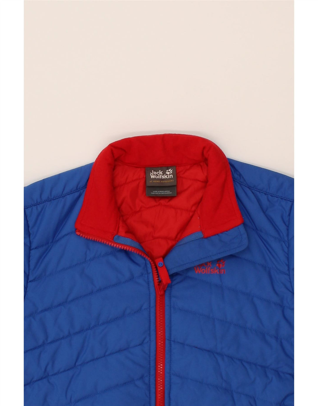JACK WOLFSKIN Boys Padded Jacket 9-10 Years Blue Polyester Vintage Jack Wolfskin and Second-Hand Jack Wolfskin from Messina Hembry 