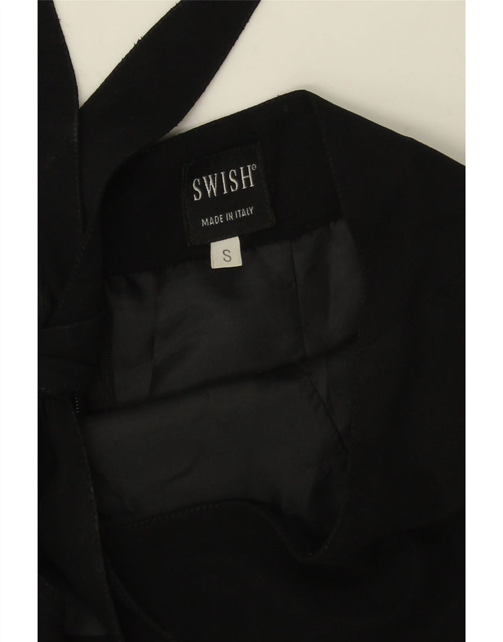 Swish Robe dos nu pour femme UK 10 Petite Viscose noire