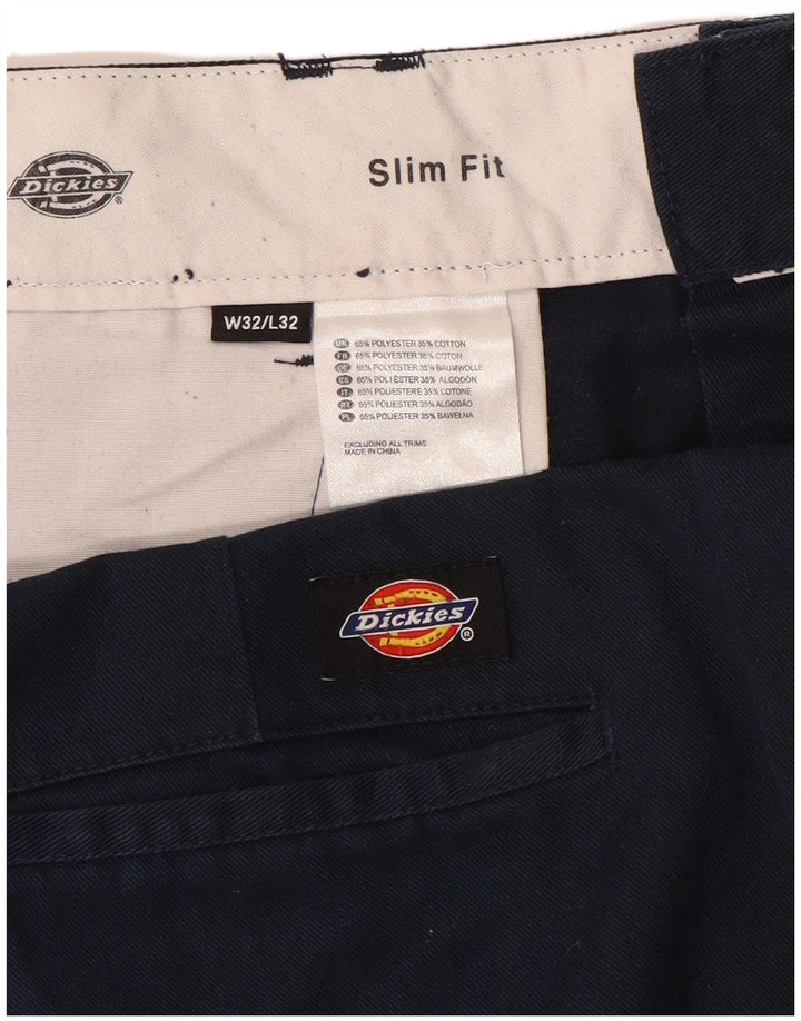 Dickies Pantalon Chino Slim Fit Homme W32 L32 Bleu Marine Polyester