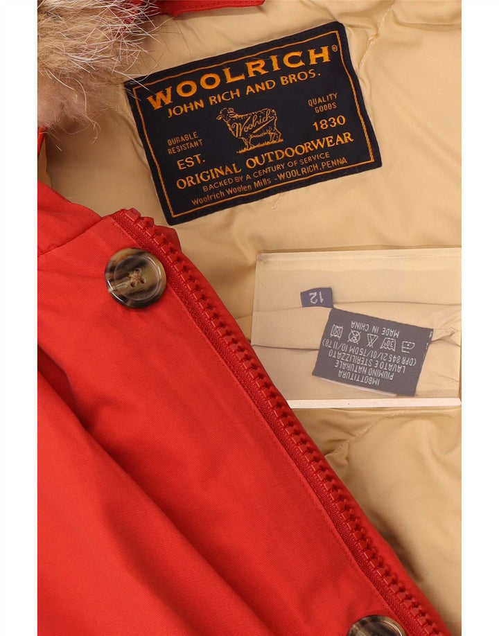 Woolrich Veste matelassée à capuche garçon 11-12 ans Nylon rouge