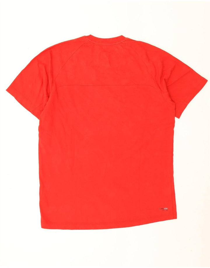 Adidas Hommes Climalite T-Shirt Haut Grand Rouge Coton