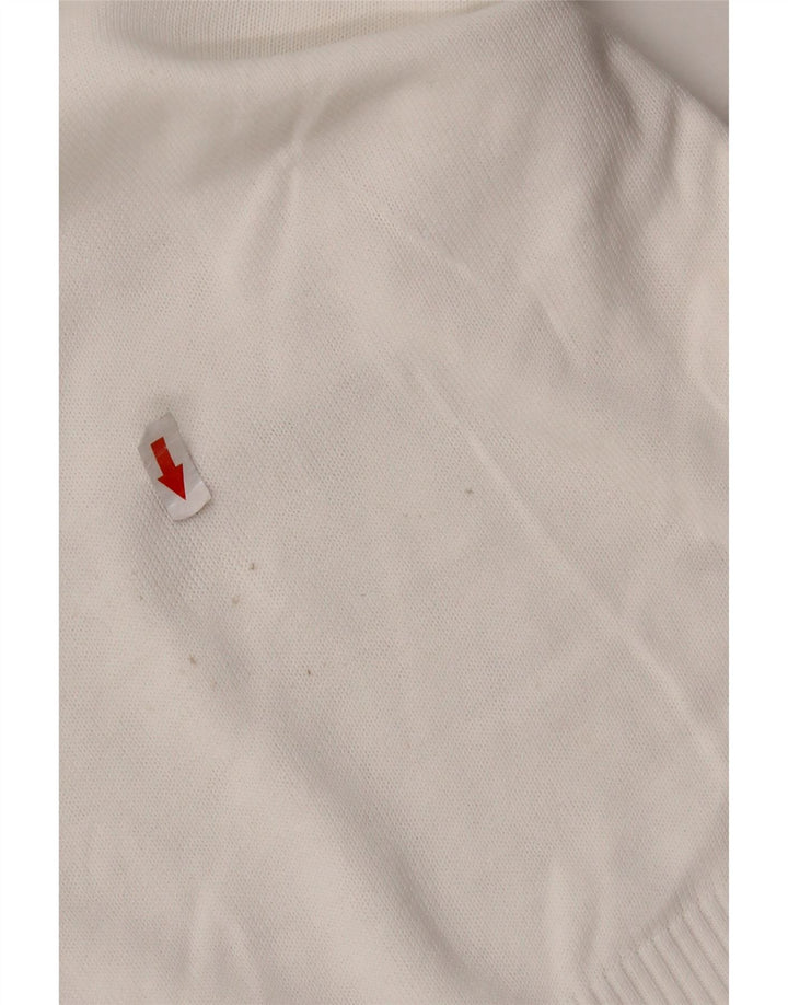 Fred Perry Pull col en V pour femme UK 14 Large Blanc