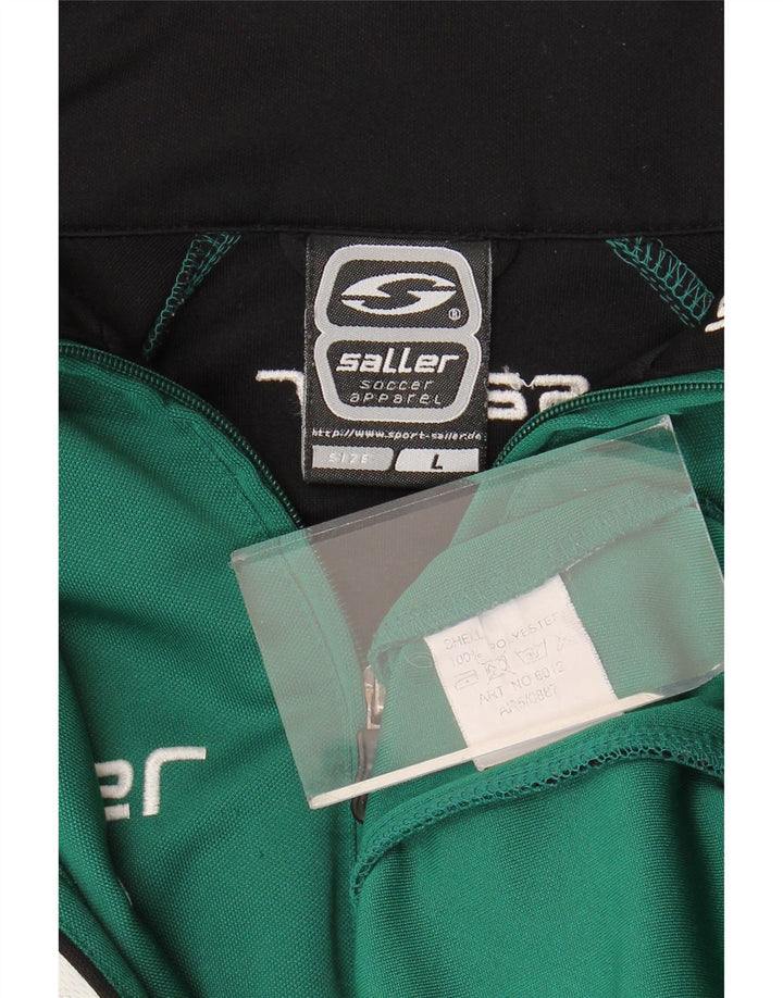 Saller Veste de Survêtement Graphique pour Homme Grand Vert Colorblock Polyester