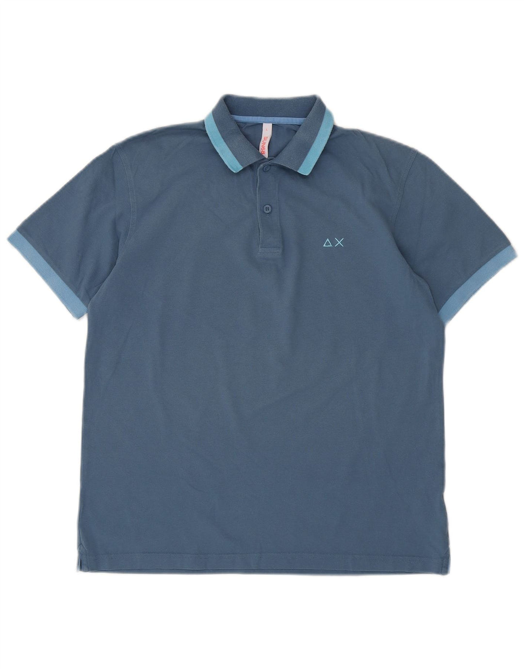 Sun68 Polo Homme Grand Bleu Coton
