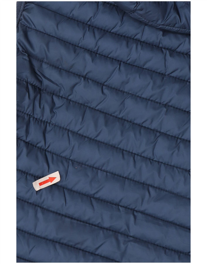 Massimo Dutti Gilet rembourré à capuche pour femme UK 12 Bleu moyen Polyester