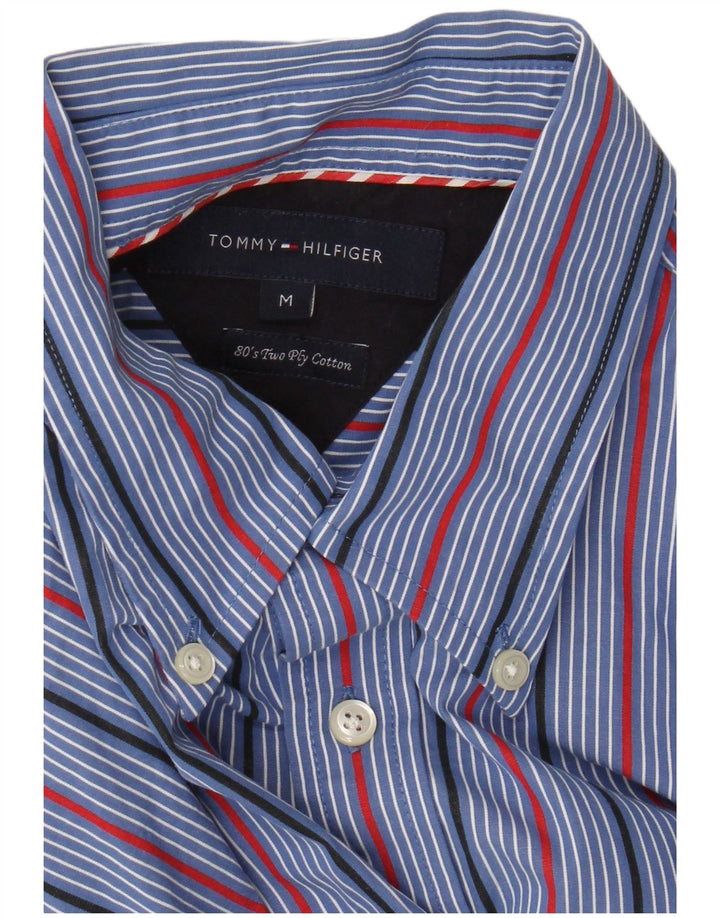 Tommy Hilfiger Chemise Homme Bleu Moyen Rayé Coton