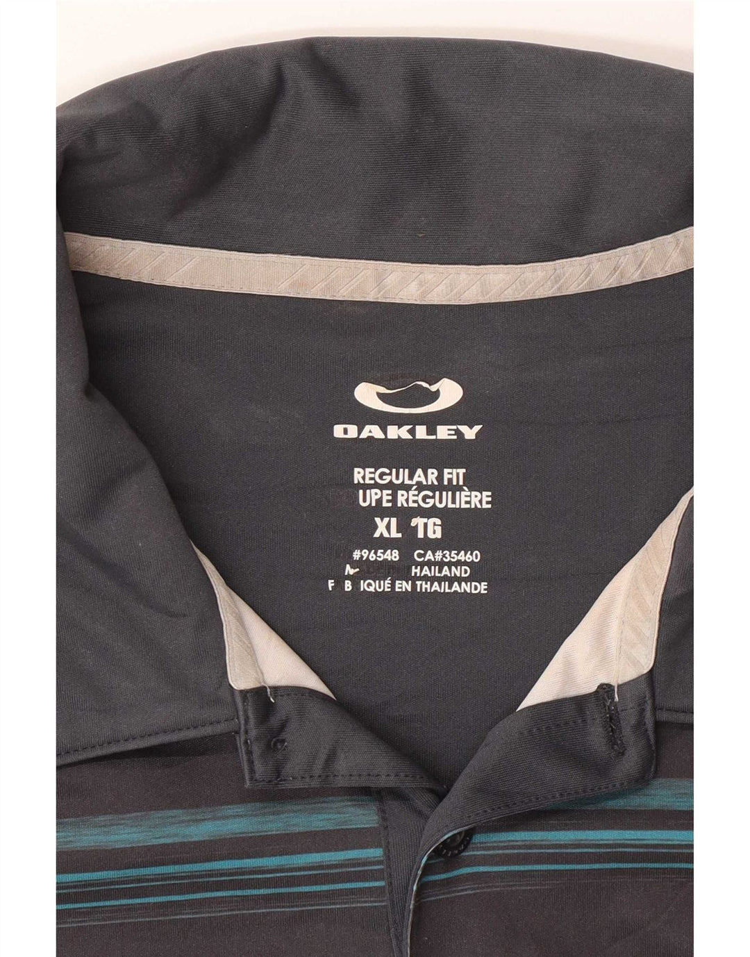 Oakley Polo coupe classique pour homme XL gris rayé