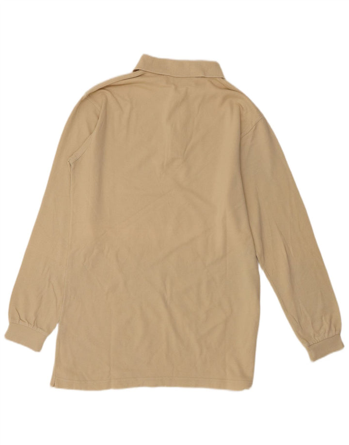 Kappa Polo à Manches Longues Homme Beige Moyen Coton