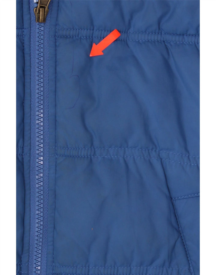 Benetton Gilet matelassé à capuche pour garçon 11-12 ans Grand Bleu Polyester