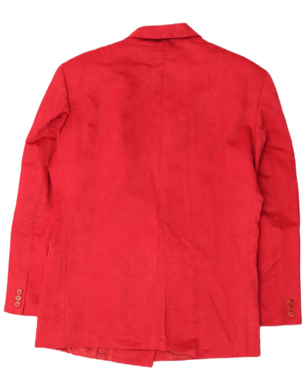 vintage Homme Double Breasted Blazer Veste IT 52 XL Rouge Polyester