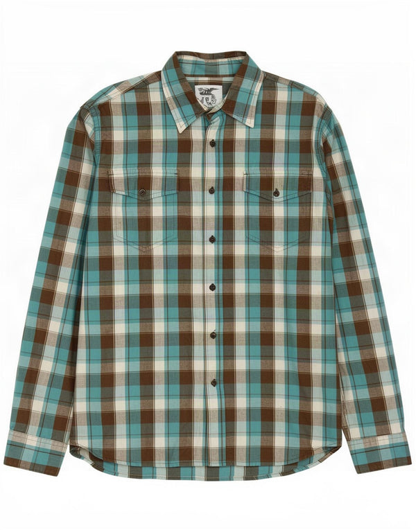 Lee Chemise Homme Grand Carreau Bleu Coton