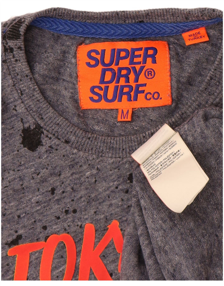 Superdry T-Shirt Graphique Homme Gris Moyen Tie Dye Coton