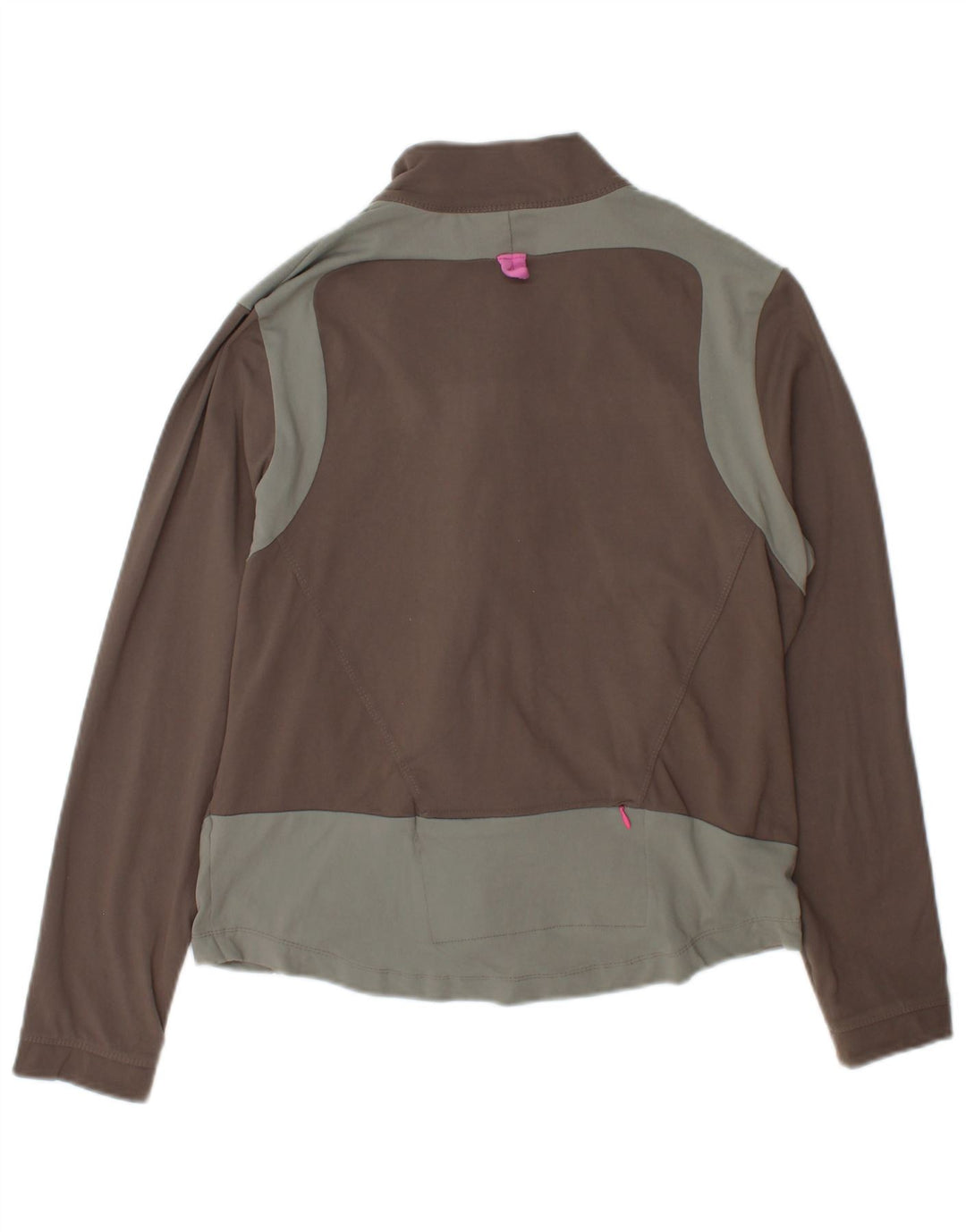 Marks & Spencer Veste de survêtement pour femme UK 14 Large Marron Colourblock
