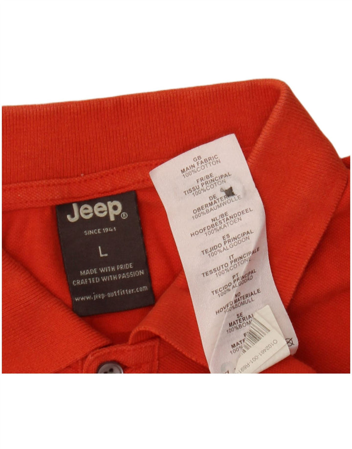Jeep Polo Homme Grand Coton Orange