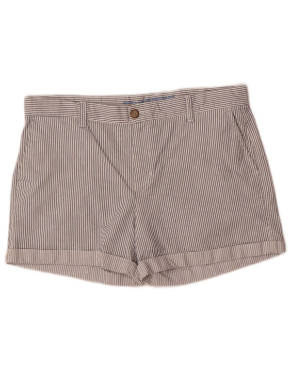 Gap Short chino Girlfriend pour femme UK 14 Large W34 Blanc en coton à fines rayures