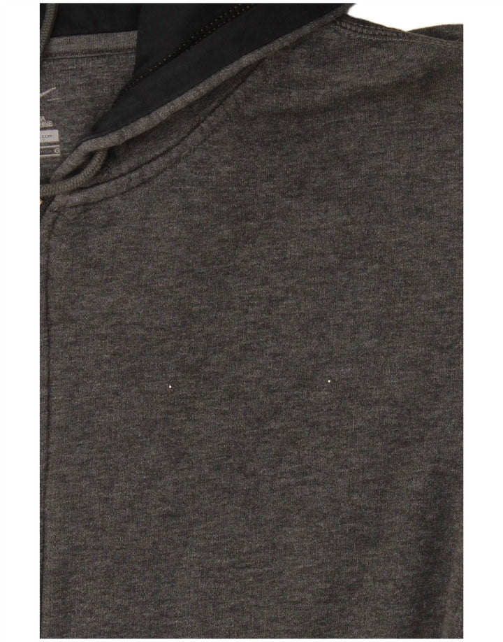 Nike Pull à capuche zippé pour homme Grand coton gris