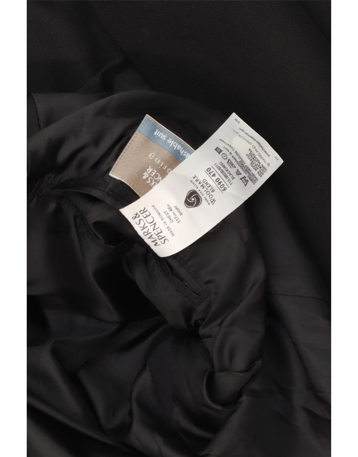 Marks & Spencer Veste blazer à 2 boutons pour homme UK 46 XL Laine noire