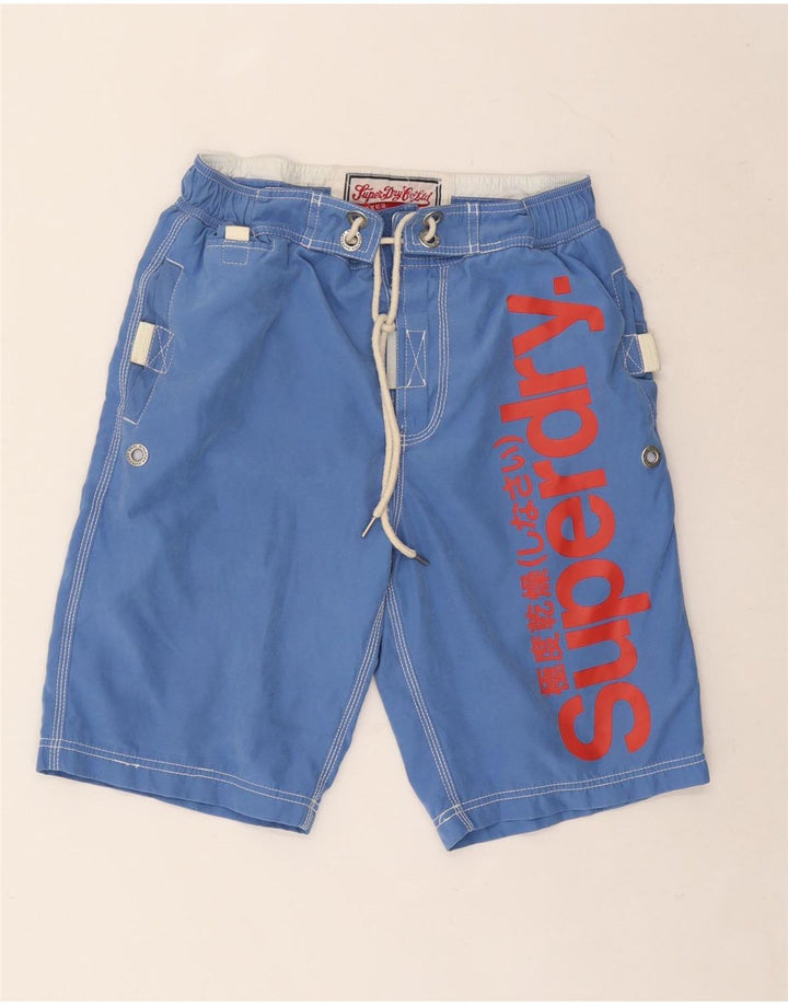 Superdry Short de Bain Graphique Homme Bleu Moyen Polyester