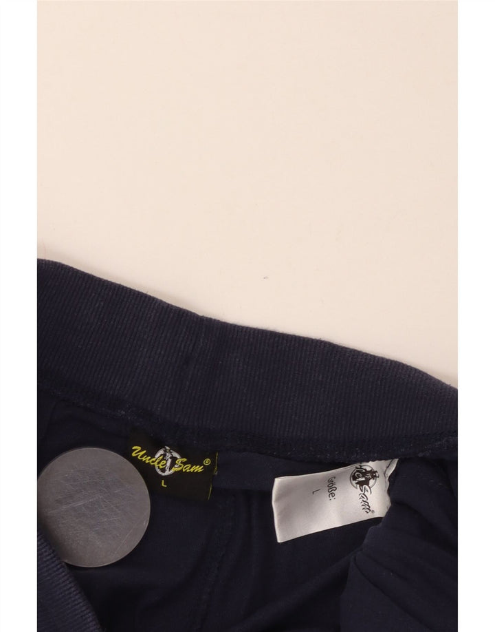 Pantalon de survêtement graphique pour hommes Oncle Sam, grand coton bleu marine