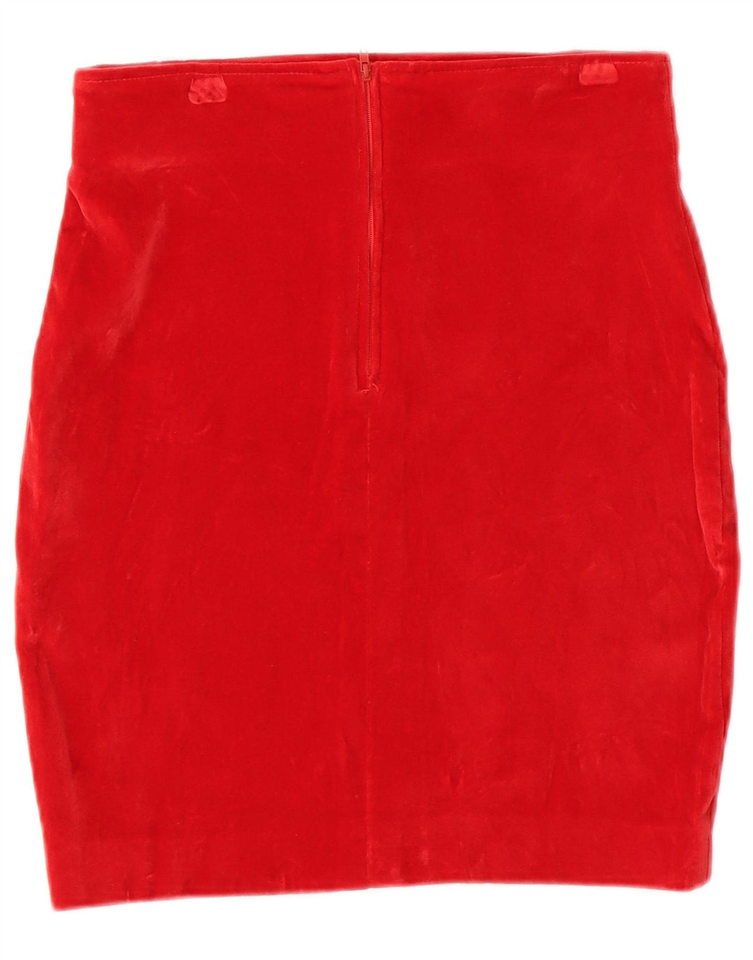 VINTAGE Jupe crayon en velours femme IT 44 Medium W26 Coton rouge