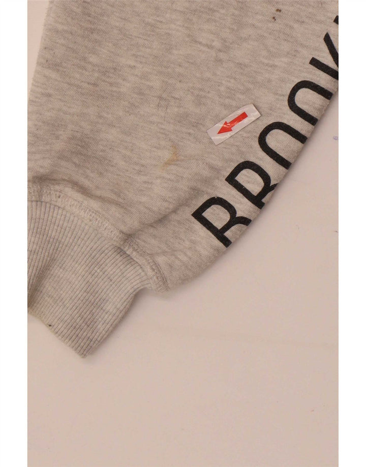 Pull & Bear Pull à capuche zippé Crop Graphic pour femme UK 10 Petit Gris Moucheté