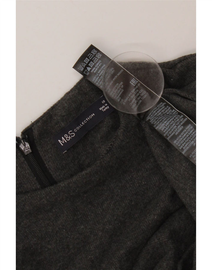Marks & Spencer Robe pull pour femme UK 10 Petit coton gris