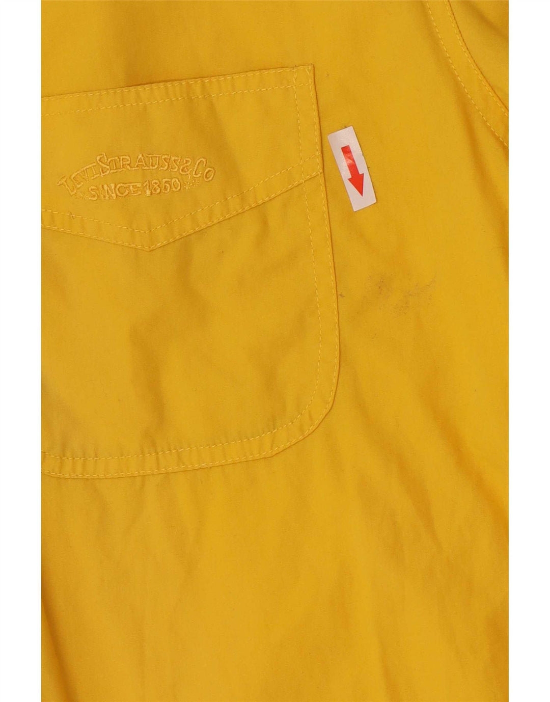 Levi's Chemise à Manches Courtes Homme Large Jaune Coton