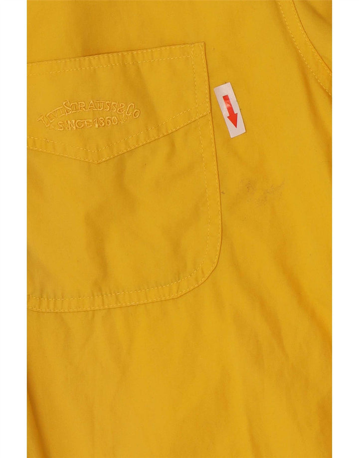 Levi's Chemise à Manches Courtes Homme Large Jaune Coton