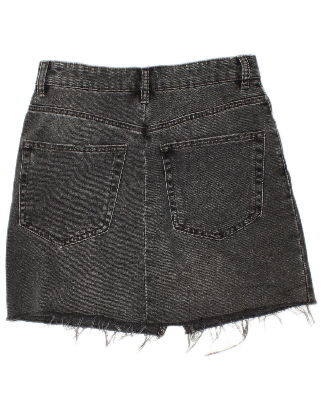 Zara Femme Mini Jupe En Jean Petit W26 Coton Noir