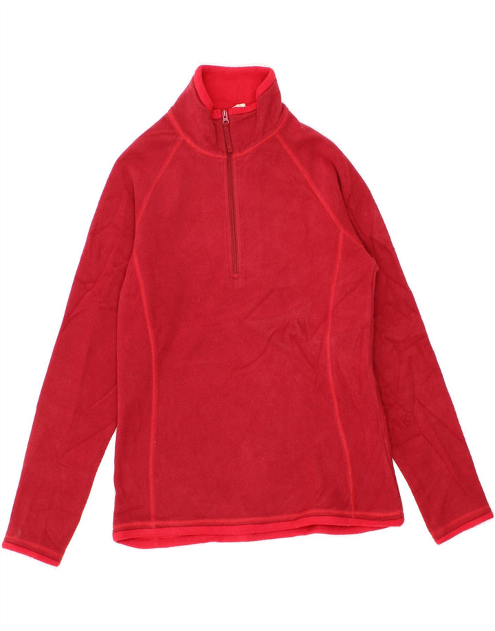 MOUNTAIN WAREHOUSE Womens Zip Neck Fleece Jumper UK 8 Small Red Vintage Mountain Warehouse and Second-Hand Mountain Warehouse from Messina Hembry 