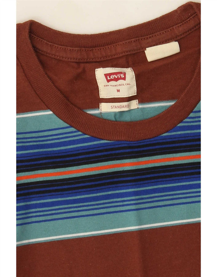 Levi's Tee-Shirt Coupe Standard Homme Marron Moyen Rayé
