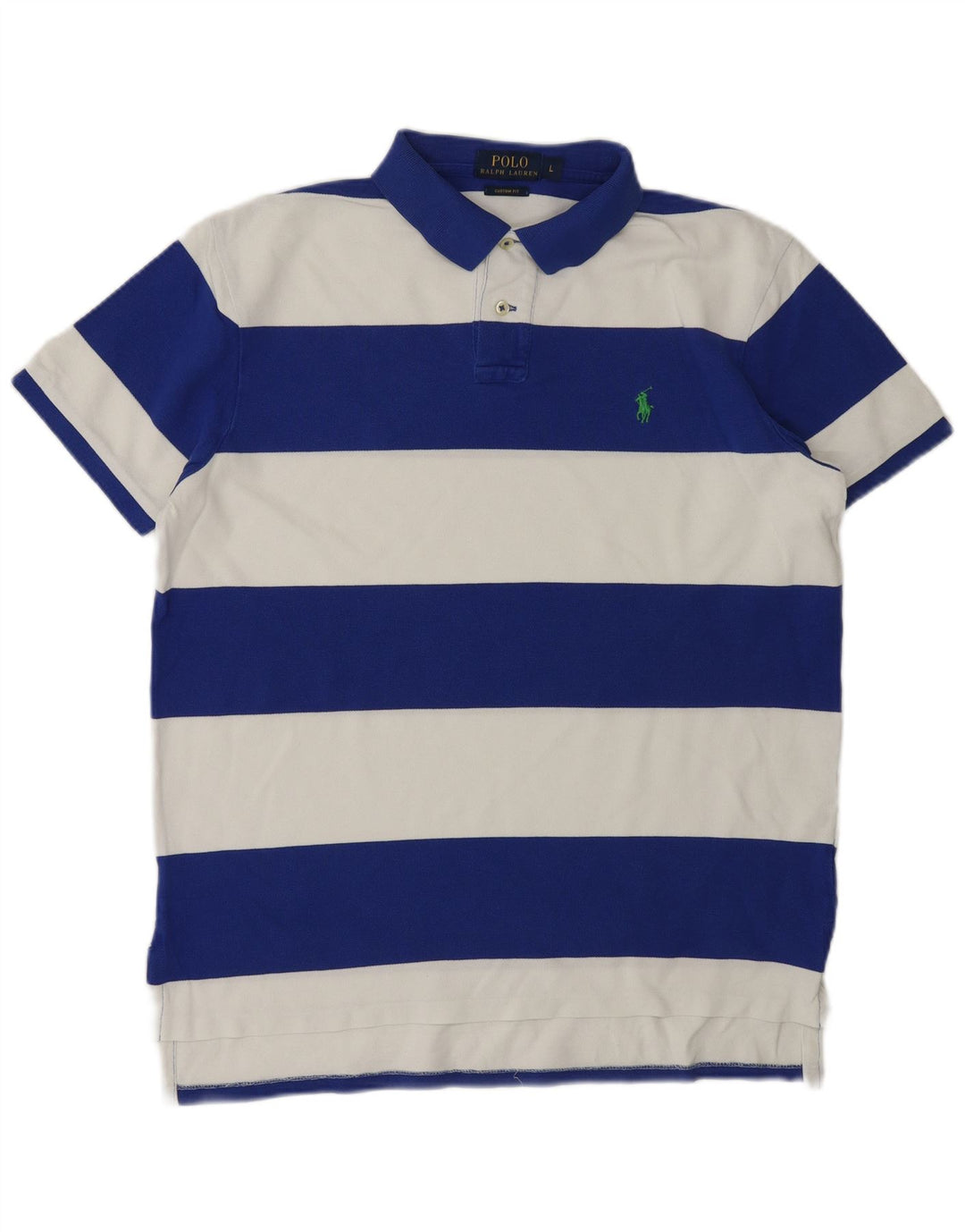 POLO RALPH LAUREN Polo sur mesure pour hommes, grand rayé bleu