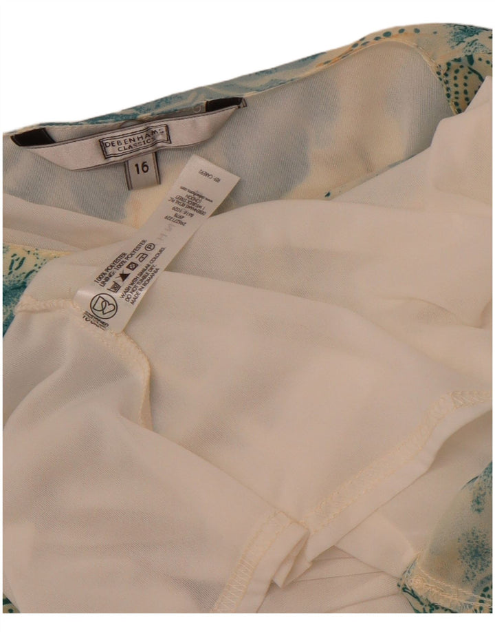 Debenhams Chemisier Femme Top UK 46 Grand Polyester Floral Multicolore