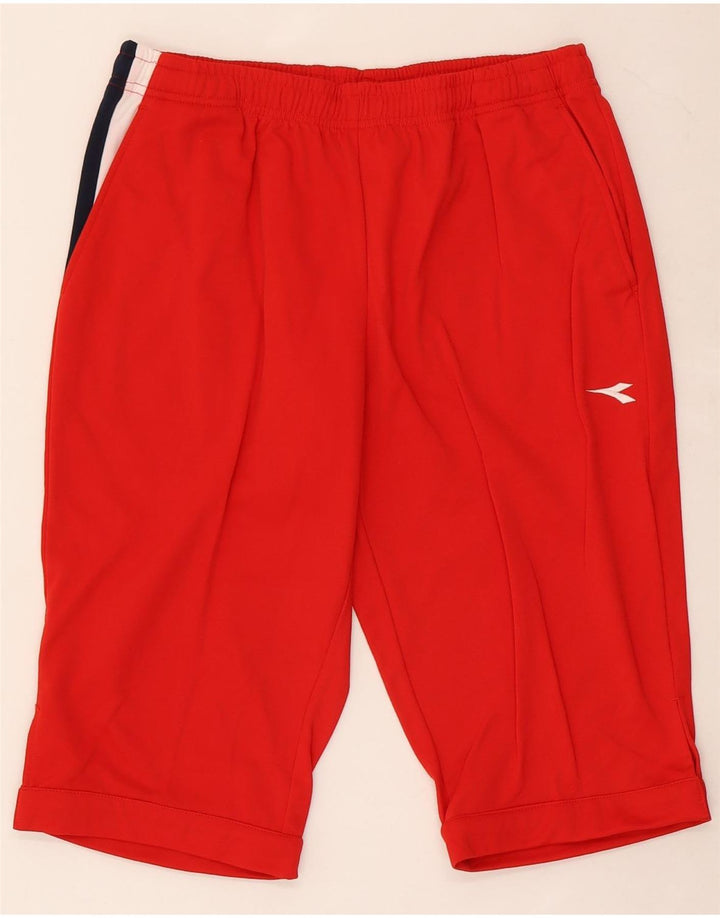Diadora Bermuda Sport Short Homme Rouge Large Polyester Colorblock