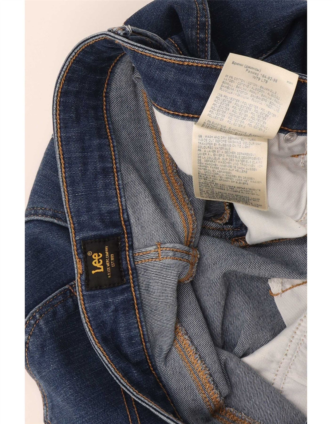 Lee Jean Droit Marion Femme W31 L31 Bleu Coton