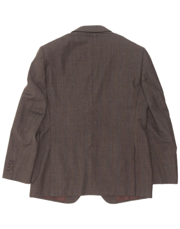 Marks & Spencer Veste blazer autographe pour homme UK 42 Grand carreaux gris