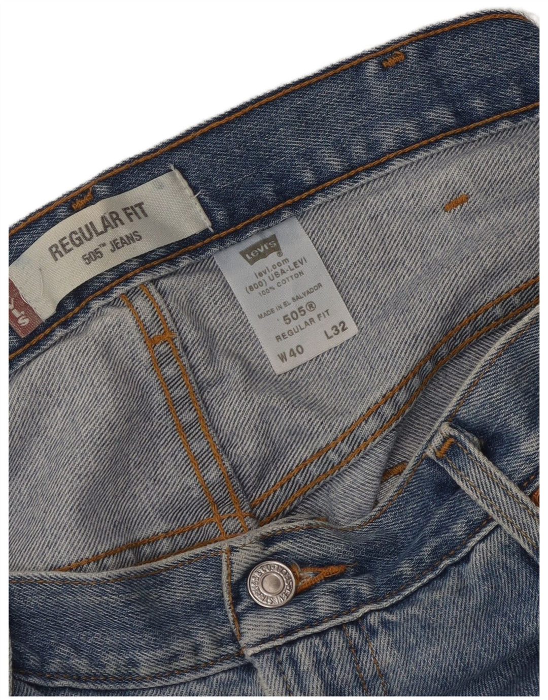Levi's Jean Droit 505 Regular Fit Homme W40 L32 Bleu Coton
