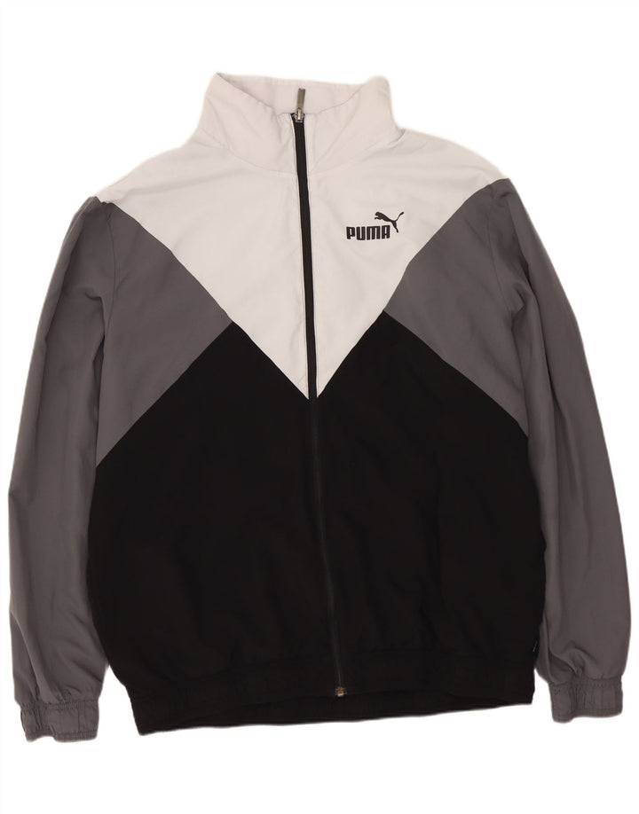 PUMA Veste de survêtement pour homme XL Noir Colorblock Polyester