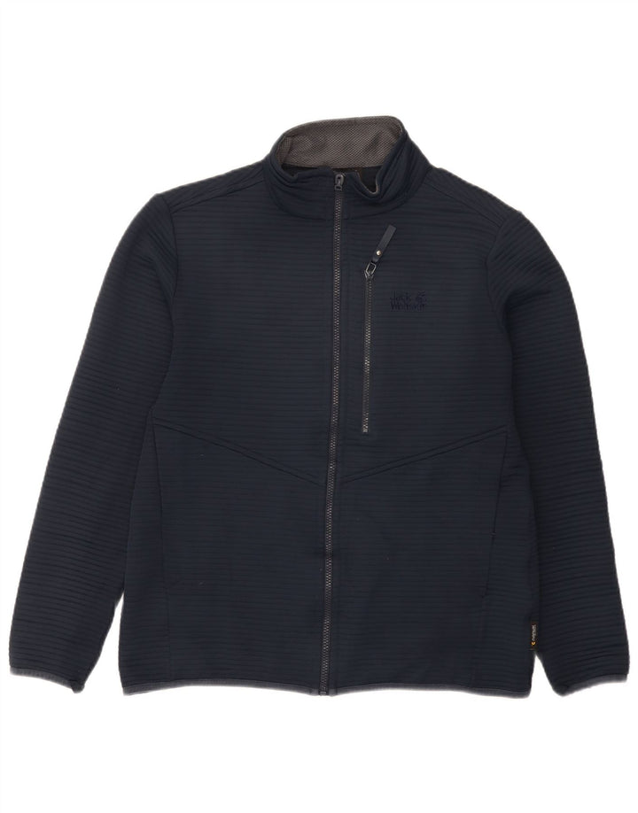 Jack Wolfskin Veste de survêtement pour homme UK 36/38 Bleu marine moyen Polyester