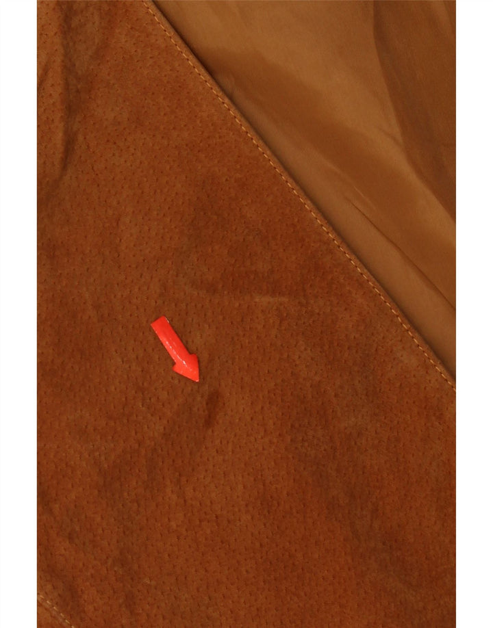 Gilet en daim homme vintage XL cuir marron