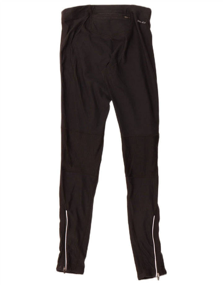 Nike Womens Dri Fit Leggings UK 10 Small Black Polyester