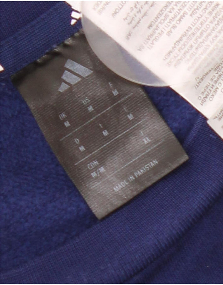 Adidas Sweat-Shirt Homme Bleu Marine Moyen Coton