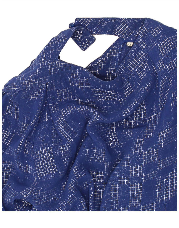 VINTAGE Womens Long Sleeve Blouse Top EU 46 XL Blue Check Viscose | Vintage Vintage | Thrift | Second-Hand Vintage | Used Clothing | Messina Hembry 