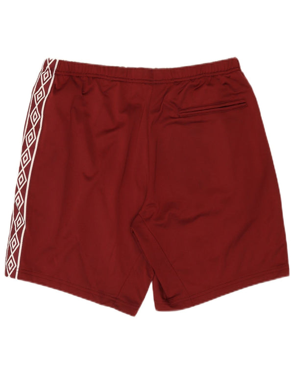 Umbro Short de Sport Graphique Homme Large Bordeaux Polyester