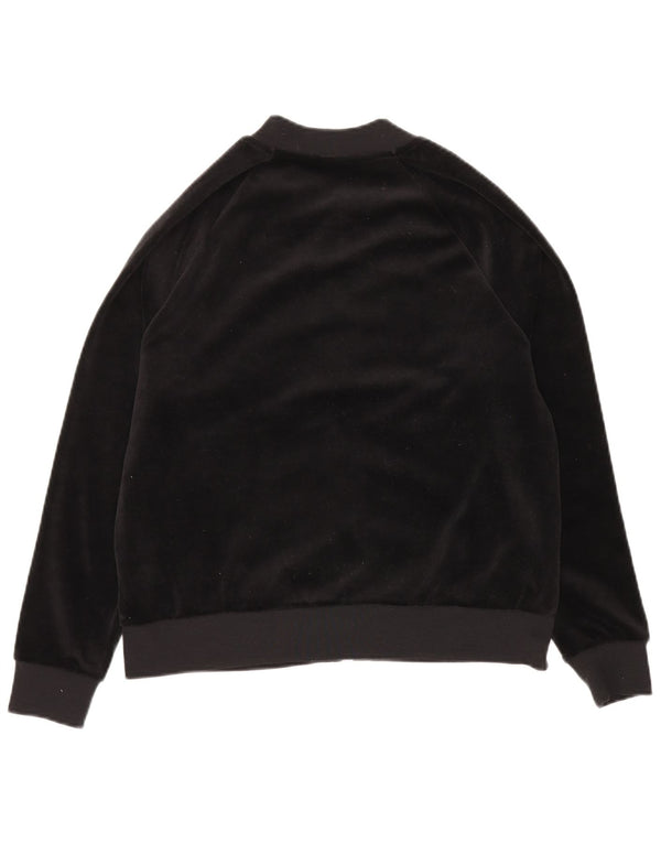 Nike Veste de survêtement en velours pour femme UK 14 Medium Noir Polyester