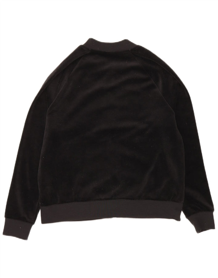 Nike Veste de survêtement en velours pour femme UK 14 Medium Noir Polyester