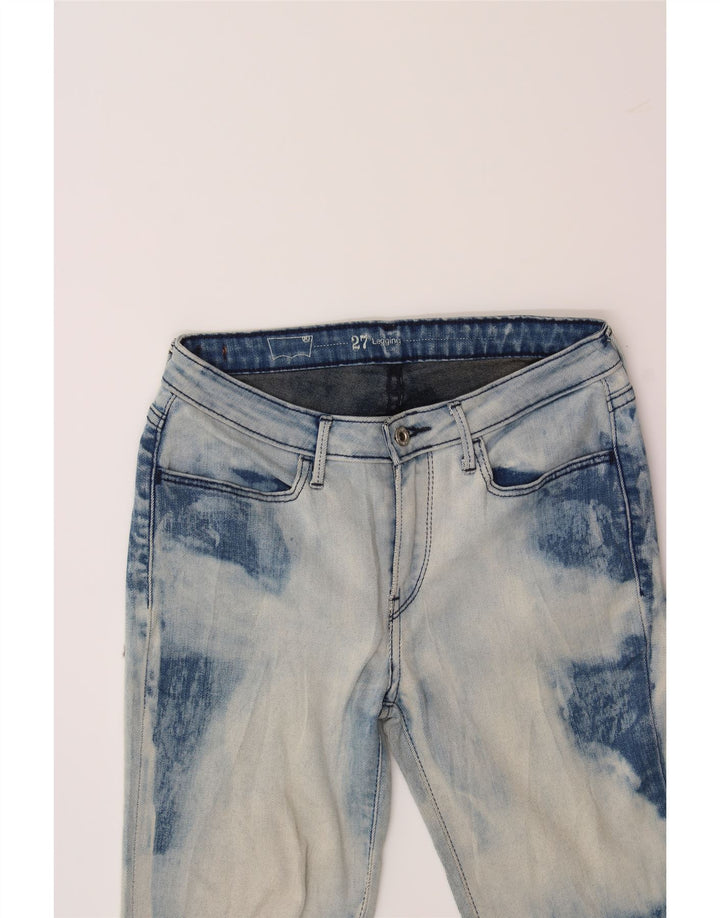 LEVI'S Womens Jegging Jeans W27 L31 Blue Tie Dye Cotton Vintage Levi's and Second-Hand Levi's from Messina Hembry 