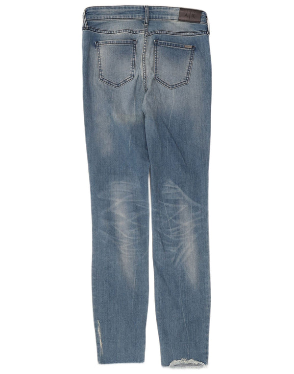 Armani Exchange Jean Super Skinny Taille Basse Femme W28 L30 Coton Bleu