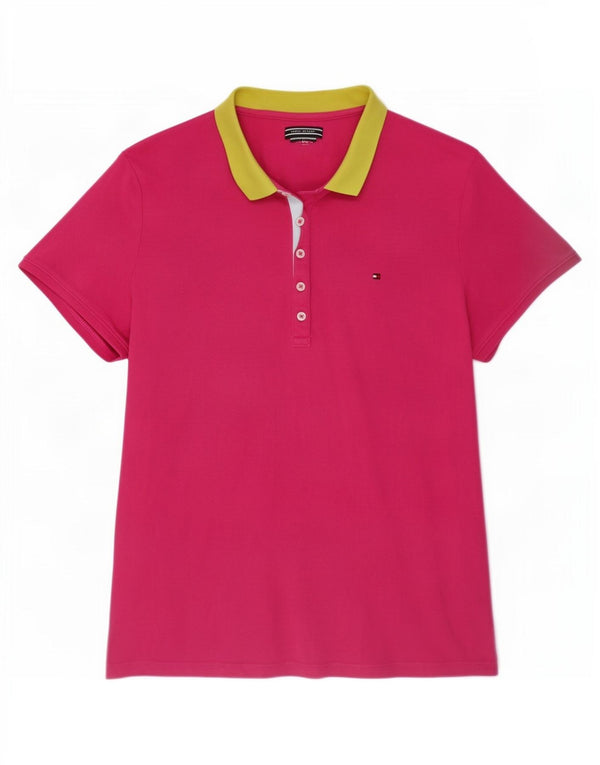 Tommy Hilfiger Polo Rugby Femme UK 18 XL Coton Rose